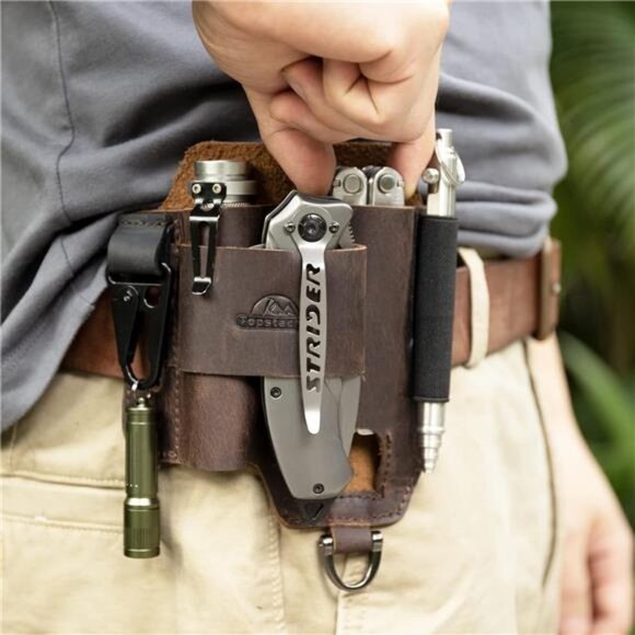 Leather Multitool Sheath,EDC Belt Organizer for Work and Daily Use,Leatherman - Picture 2 of 7